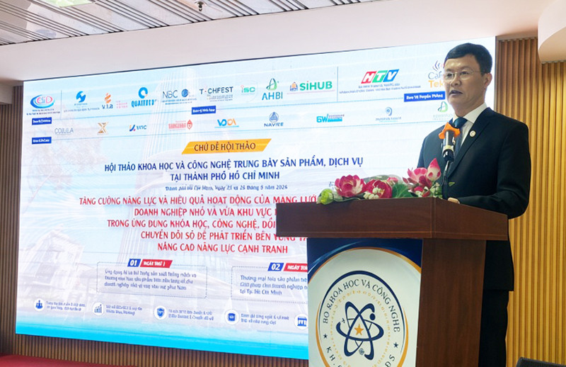 Ông Đỗ Đình Rô, Phó Chánh Văn phòng Bộ KH&CN, Giám đốc CSID: DN cần xác định đang gặp phải điểm nghẽn nào, cần giải quyết vấn đề gì trước và nguồn lực nào phù hợp nhất. ( Ảnh: KA)