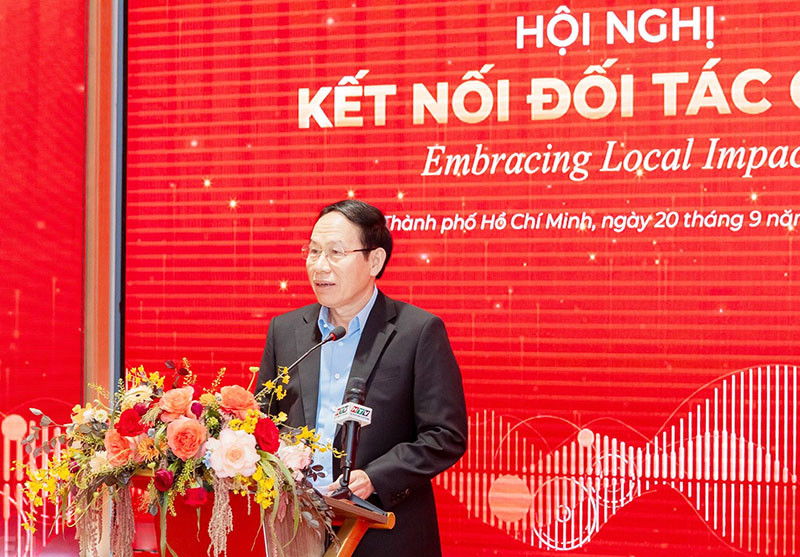 Phó Thủ tướng Chính phủ Lê Tiến Châu phát biểu tại Hội nghị. (Ảnh: UEH)