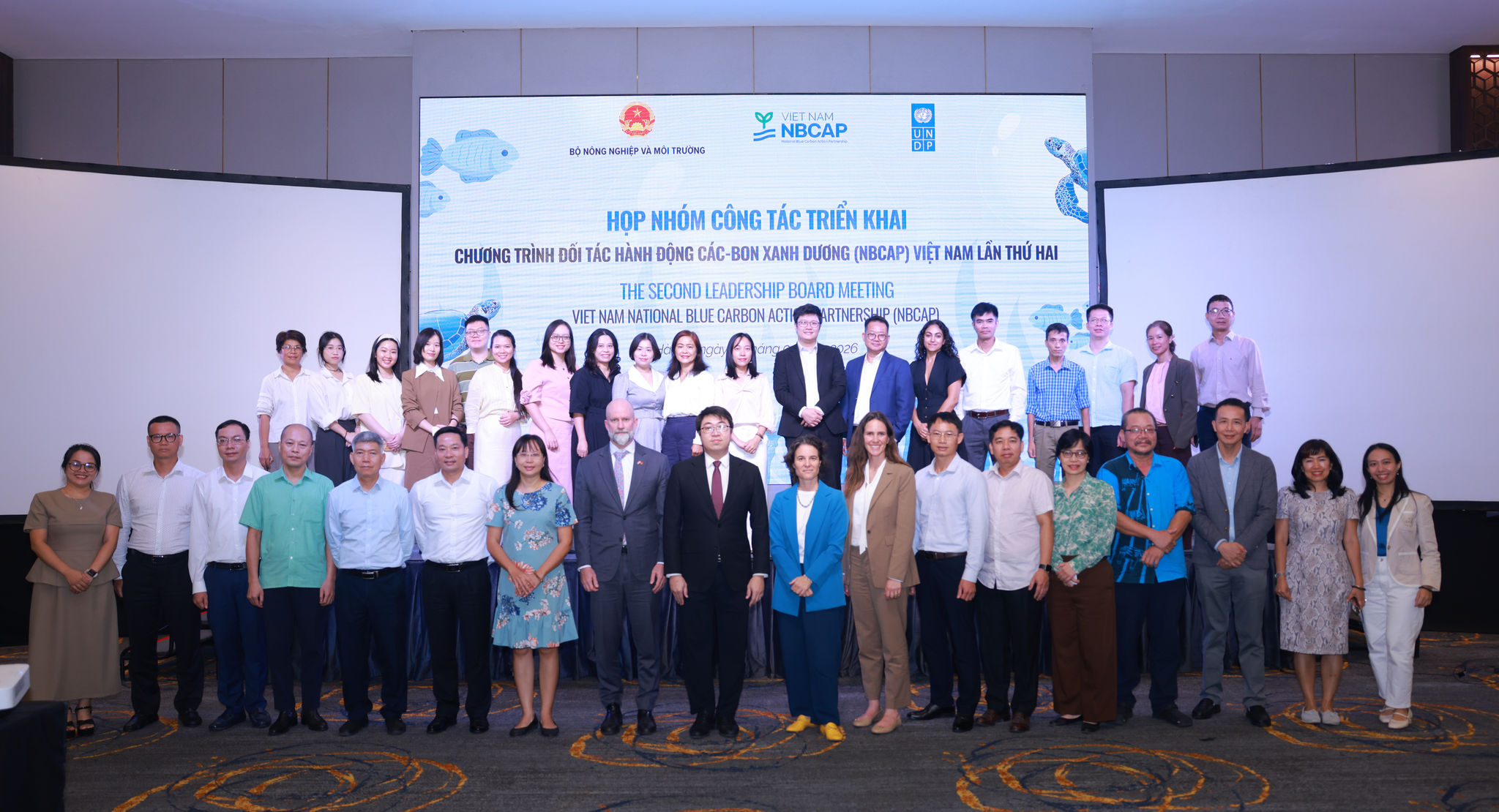 Các đại biểu tham dự cuộc Họp Nhóm công tác triển khai Chương trình Đối tác hành động carbon xanh dương (NBCAP) Việt Nam lần thứ hai (nguồn: UNDP Việt Nam).