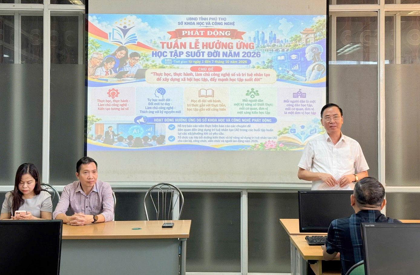 Ông Hoàng Mạnh Du, Phó Giám đốc Sở KH&CN tỉnh Phú Thọ phát biểu tại buổi lễ (Ảnh: PV)