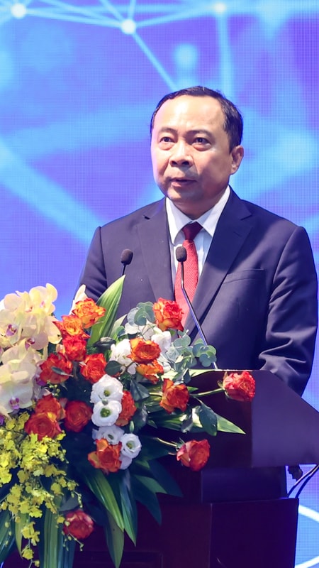 Bộ trưởng Bộ KH&CN Vũ Hải Quân phát biểu tại Lễ chào mừng Ngày KHCN và ĐMST Việt Nam cùng Hội nghị triển khai công nghệ chiến lược