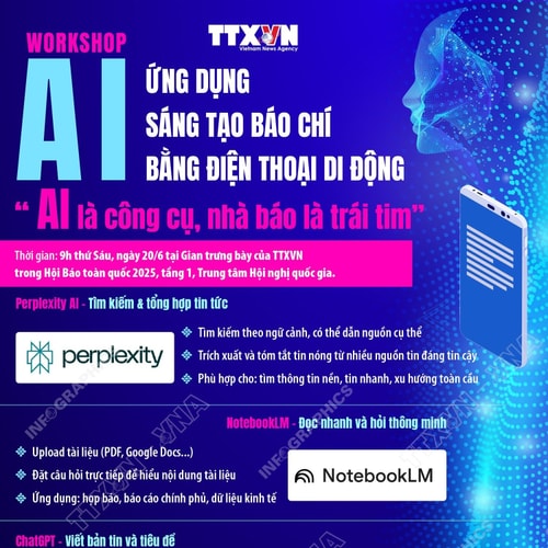 Trải nghiệm sử dụng AI tại gian trưng bày của TTXVN ở Hội Báo toàn quốc 2025