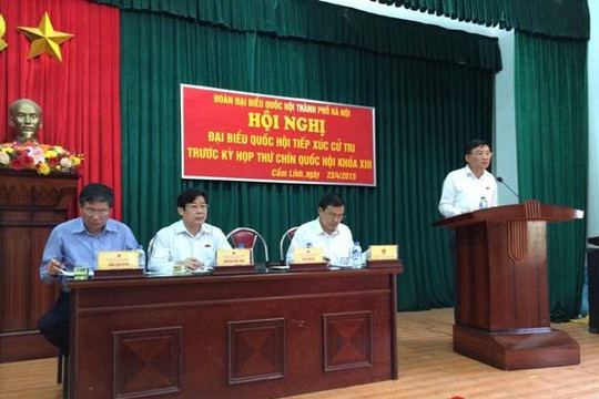  Bộ trưởng Nguyễn Bắc Son tiếp xúc cử tri trước kỳ họp thứ 9, Quốc hội khóa XIII 