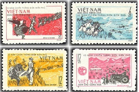  “Điểm mặt” các bộ tem bưu chính về chiến thắng Điện Biên Phủ 