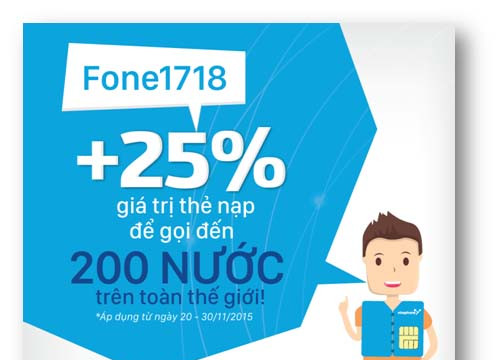  VNPT – Vinaphone ưu đãi lớn cho khách hàng dùng dịch vụ Fone1718. 
