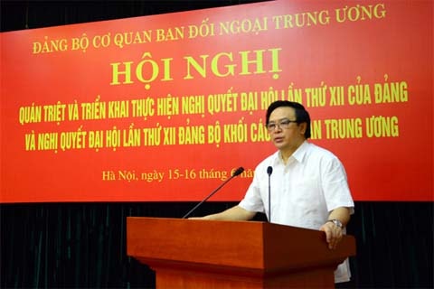  Quán triệt, triển khai Nghị quyết Đại hội XII của Đảng về đường lối đối ngoại 