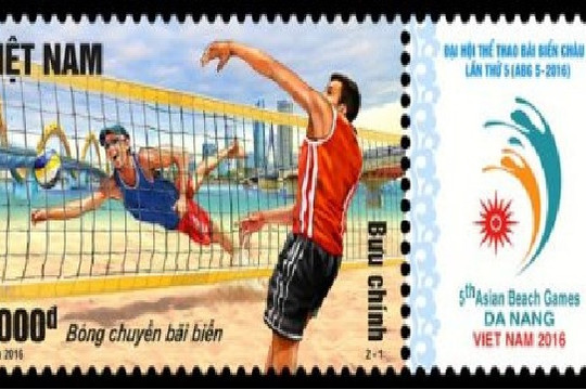 Ra mắt bộ tem chào mừng Đại hội thể thao bãi biển châu Á lần thứ 5 