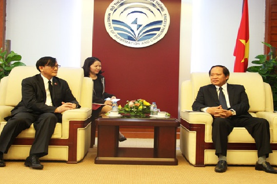  Bộ trưởng Trương Minh Tuấn tiếp Đại sứ đặc mệnh toàn quyền Vương quốc Thái Lan 