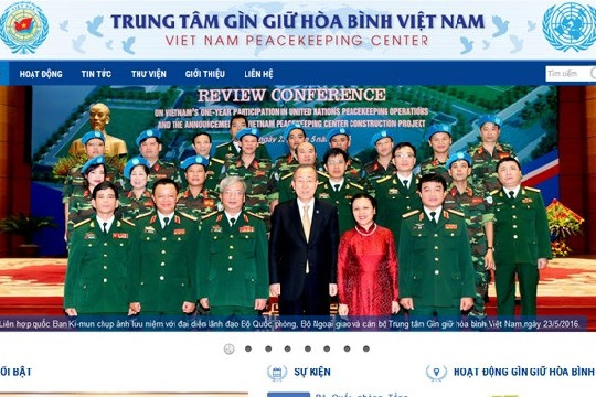  Ra mắt Trang thông tin điện tử Trung tâm gìn giữ hòa bình Việt Nam 