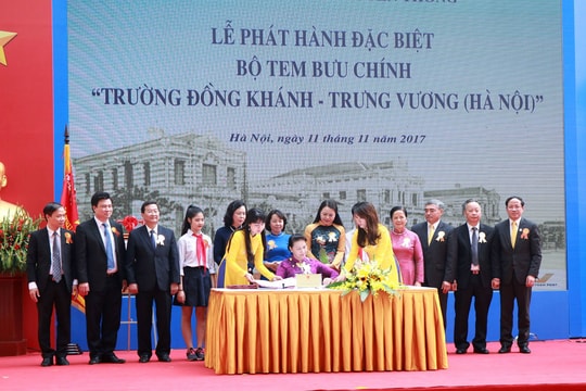  Bộ tem đặc biệt “Trường Đồng Khánh - Trưng Vương (Hà Nội)” 