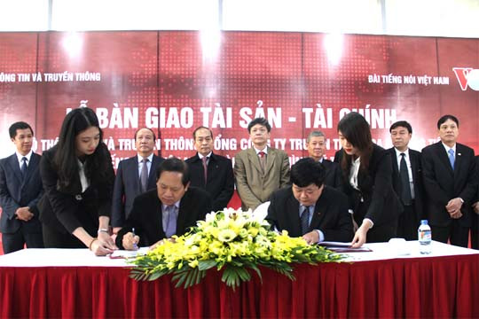  Bàn giao tài sản - tài chính từ Bộ TT&TT, Tổng công ty Truyền thông Đa phương tiện VTC về Đài Tiếng nói Việt Nam, Đài Truyền hình Kỹ thuật số VTC 