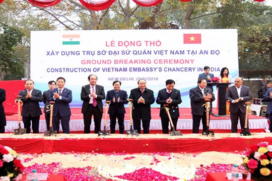  Bộ trưởng Trương Minh Tuấn dự động thổ trụ sở mới Đại sứ quán Việt Nam tại Ấn Độ 