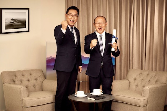  Park Hang Seo đã trở thành đại sứ thương hiệu của Samsung 