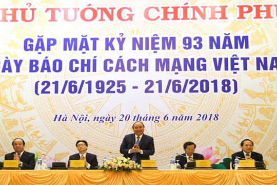  Thủ tướng Nguyễn Xuân Phúc gặp mặt kỷ niệm 93 năm Ngày Báo chí Cách mạng Việt Nam 