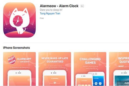  Ứng dụng báo thức đầu tiên của người Việt chính thức có trên App Store 
