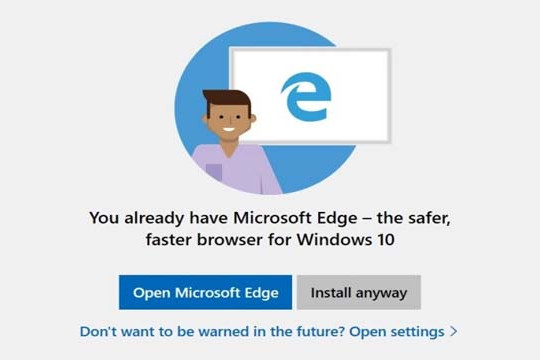  Windows 10 cảnh báo người dùng không nên cài đặt Chrome hoặc Firefox 