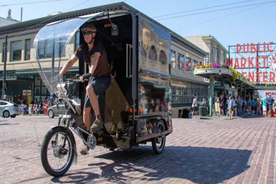  UPS ra mắt giải pháp giao hàng bằng xe đạp ở Seattle 