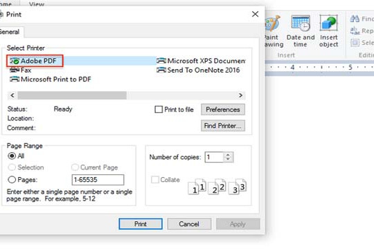  Cách in sang file PDF trong Windows 