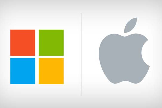 Microsoft và Apple đang cạnh tranh để trở thành công ty có giá trị nhất thế giới 