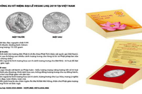  Ra mắt đồng xu bạc chào mừng Đại lễ Vesak 2019 