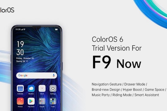  OPPO cập nhật bản thử nghiệm ColorOS 6 cho F9 