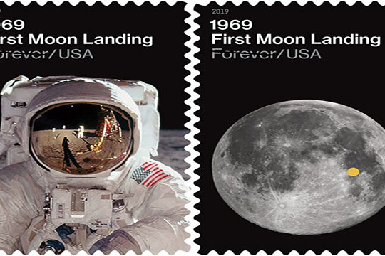  Thế giới với bộ tem kỷ niệm 50 năm con người đặt chân lên mặt trăng 1969-2019 