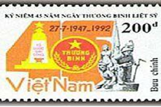  Giới thiệu một số mẫu tem Bưu chính Việt Nam về đề tài tri ân Anh hùng liệt sĩ Việt Nam 
