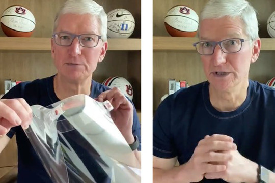 Apple thiết kế và sản xuất tấm chắn mặt chống giọt văng cho nhân viên y tế