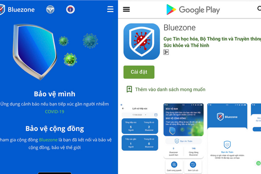 Ứng dụng Bluezone "truy vết tiếp xúc" của Việt Nam đã có trên iOS, Android