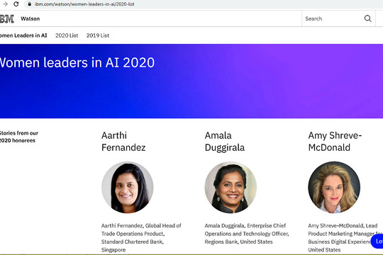 Tôn vinh các nhà lãnh đạo nữ dẫn dắt chuyển đổi số và ứng dụng AI