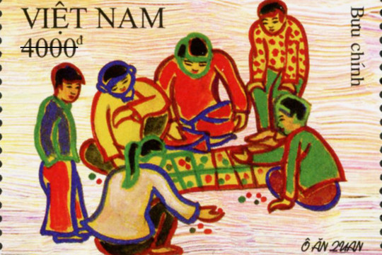Ấn tượng bộ tem bưu chính về những trò chơi dân gian Việt Nam