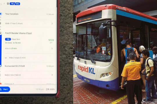 Người dân Malaysia đã có thể theo dõi xe bus trên Google Maps