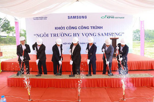 Ngôi trường Hy vọng Samsung thứ 3 được khởi công tại Bắc Giang