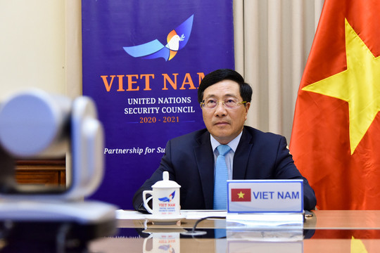 Phó Thủ tướng, Bộ trưởng Ngoại giao Phạm Bình Minh tham dự Phiên thảo luận mở Cấp cao trực tuyến của Hội đồng Bảo an Liên hợp quốc