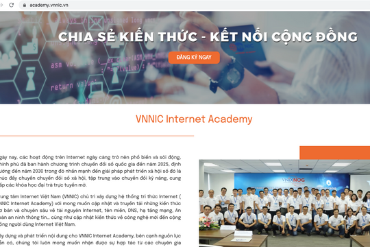 VNNIC Internet Academy: Nguồn học liệu mở cho cộng đồng 