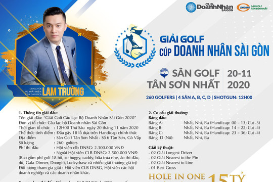 Giải golf kỷ niêm 15 năm thành lập CLB Doanh nhân Sài Gòn chuẩn bị khởi tranh.