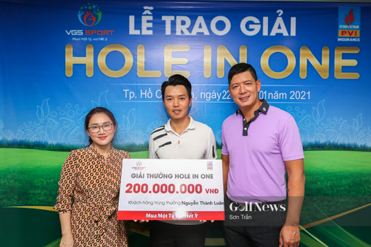 Golfer ghi HIO trong ngày sinh nhật nhận thưởng 200 triệu đồng từ VGS Sport.