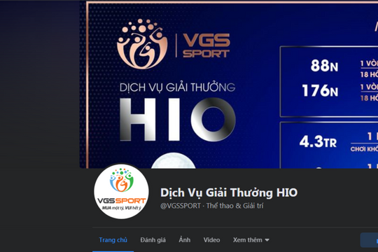VGS Sport chính thức ra mắt Fanpage – "Dịch vụ giải thưởng HIO" trên nền tảng Facebook
