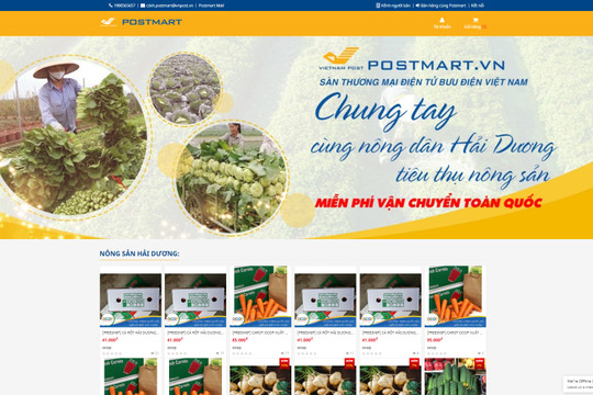 Bưu điện hỗ trợ bán nông sản Hải Dương trên sàn Postmart và chuyển phát miễn phí