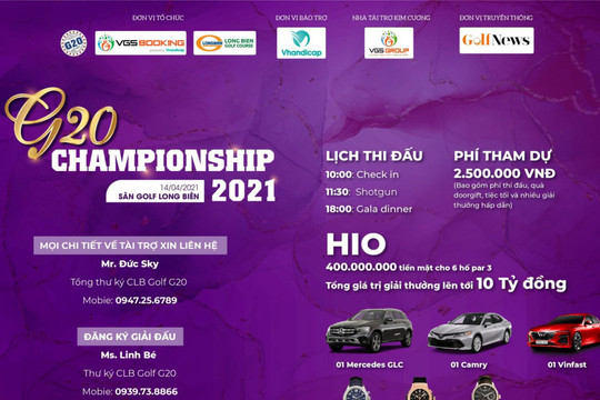Tái khởi tranh giải đấu "G20 Championship 2021"