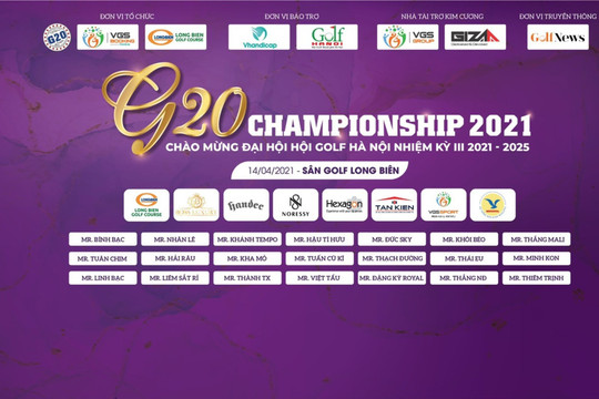 G20 Championship 2021 – Hấp dẫn với bộ giải thưởng HIO “khủng”’