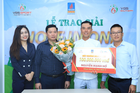 VGS Sport trao giải thưởng 100 triệu đồng cho golfer Nguyễn Mạnh Hổ