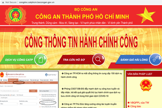 Công an TP. Hồ Chí Minh triển khai dịch vụ hành chính công trực tuyến góp phần đẩy lùi dịch bệnh