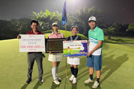Golfer Phạm Thị Kim Nguyên trúng giải thưởng HIO 100 triệu đồng trước giờ TP. HCM dãn cách xã hội