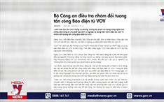 Xử lý nghiêm các đối tượng tấn công mạng Báo điện tử VOV