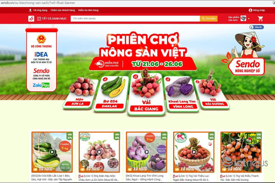 Nông dân 5 tỉnh mang đặc sản lên bán tại “Phiên chợ nông sản Việt trực tuyến”