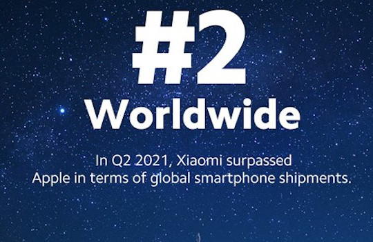 Xiaomi lần đầu vươn lên vị trí thứ 2 trên thị trường smartphone toàn cầu