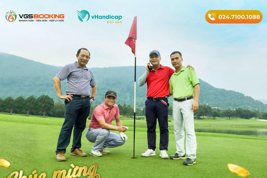 Golfer Nguyễn Văn Hưng trúng 100 triệu đồng khi đặt sân qua VGS Booking
