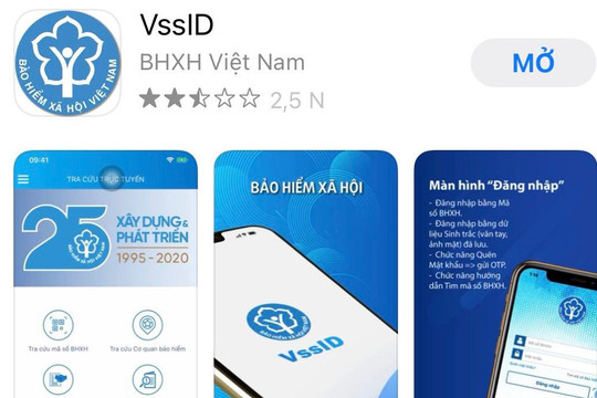 Ứng dụng VssID của BHXH Việt Nam lọt top 10 ứng dụng được tải nhiều trên App Store