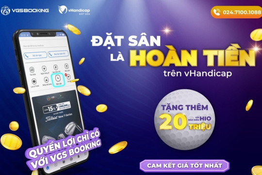Đặt sân qua VGS Booking, golfer Huỳnh Ngọc Sâm được tặng 20 triệu đồng tiền thưởng khi ghi HIO